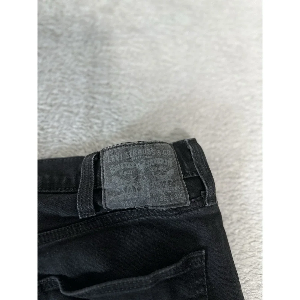 Levis 512 Slim Tapered Blue Denim Jeans Sz 38x32 Act (38x30) Pants‎ Stretch